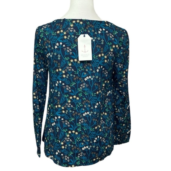 Seasalt Cornwall Floral Blouse Navy - Picture 5 of 7